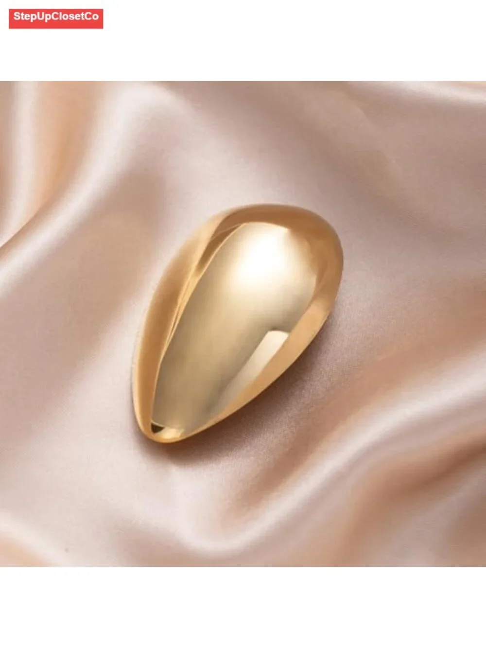 Geometric Teardrop Brooch Pin Women Alloy Metal Jewelry Gift